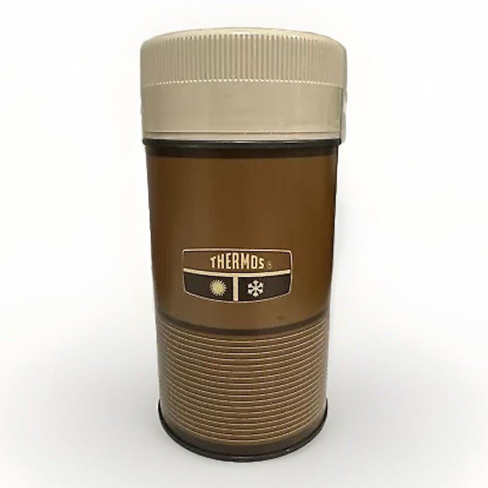Vintage Thermos King Seely #6263 Wide Mouth Pint Size Stainless Steel Bottle 60s